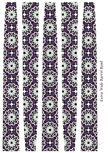 Extra Large Oval Paper Beads Template Design #93