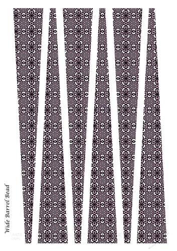 Large Oval Paper Beads Template Design #94