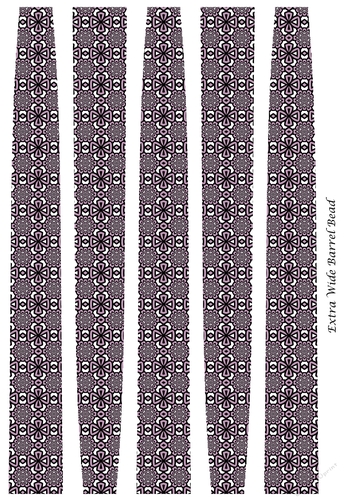 Extra Large Oval Paper Beads Template Design #94