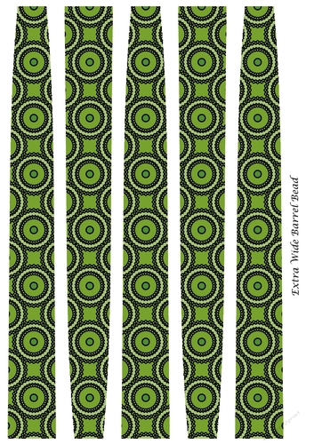 Extra Large Oval Paper Beads Template Design #95