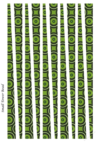 Small Tower Paper Beads Template Design #95