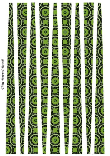 Small Oval Paper Beads Template Design #95