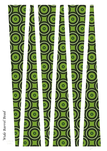 Large Oval Paper Beads Template Design #95