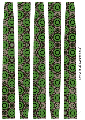 Extra Large Oval Paper Beads Template Design #96