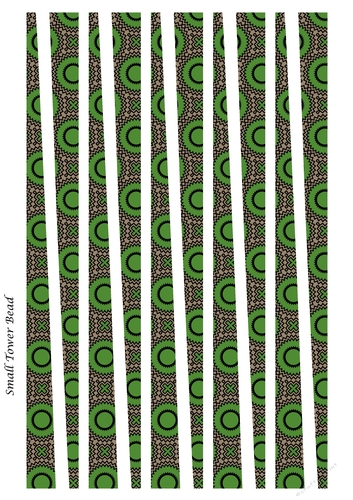 Small Tower Paper Beads Template Design #96