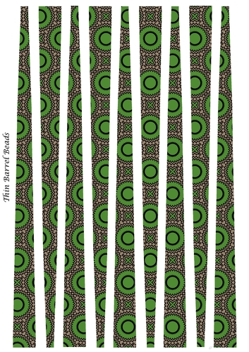 Small Oval Paper Beads Template Design #96