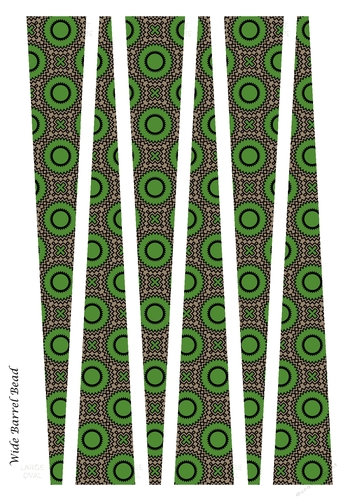 Large Oval Paper Beads Template Design #96