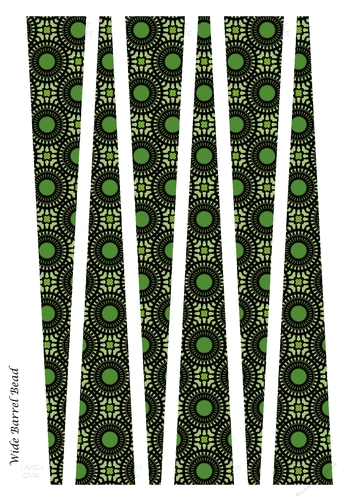 Large Oval Paper Beads Template Design #97