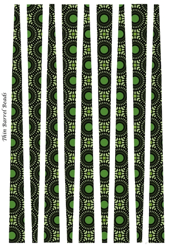Small Oval Paper Beads Template Design #97