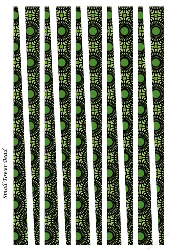 Small Tower Paper Beads Template Design #97