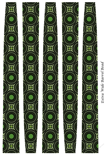 Extra Large Oval Paper Beads Template Design #97