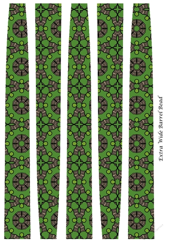 Extra Large Oval Paper Beads Template Design #98