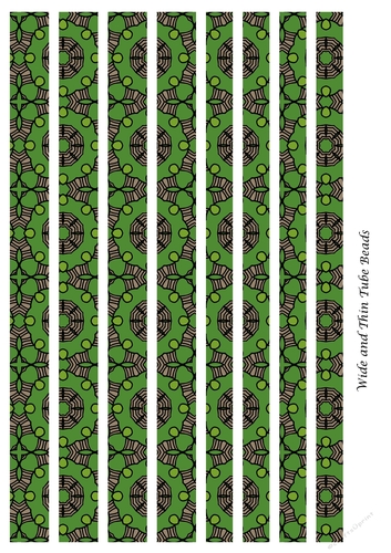 Mixed Tube Paper Beads Template Design #98