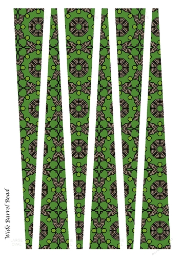 Large Oval Paper Beads Template Design #98