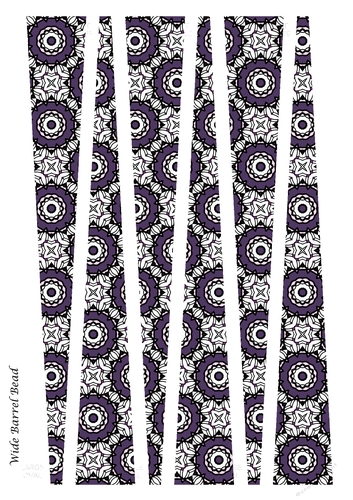 Large Oval Paper Beads Template Design #99