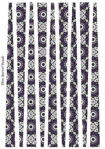 Small Oval Paper Beads Template Design #99