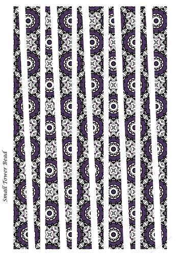 Small Tower Paper Beads Template Design #99
