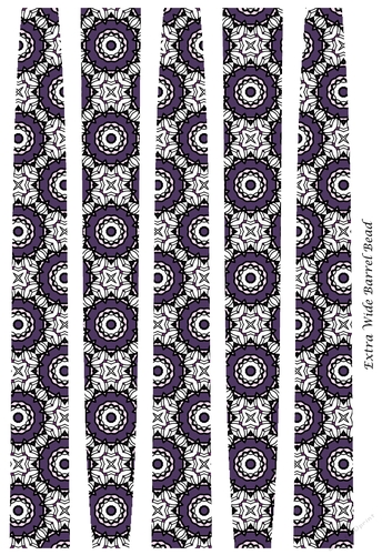 Extra Large Oval Paper Beads Template Design #99