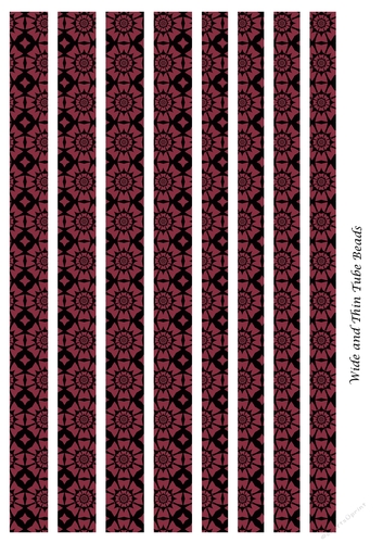 Mixed Tube Paper Beads Template Design #100