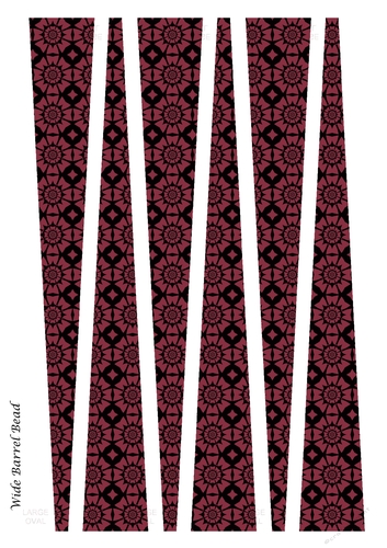 Large Oval Paper Beads Template Design #100
