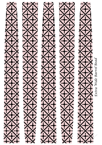 Extra Large Oval Paper Beads Template Design #101