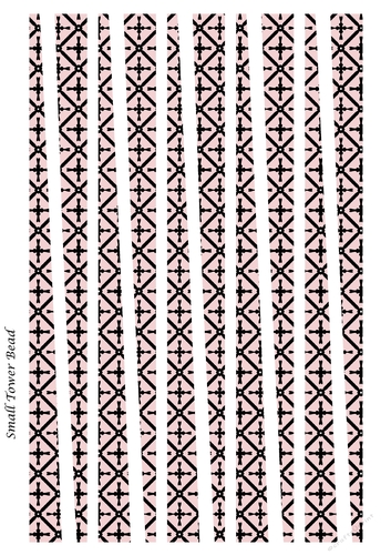 Small Tower Paper Beads Template Design #101