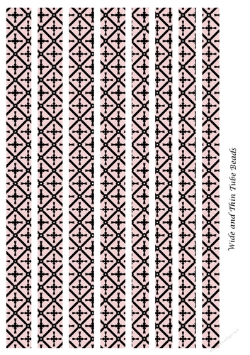 Mixed Tube Paper Beads Template Design #101