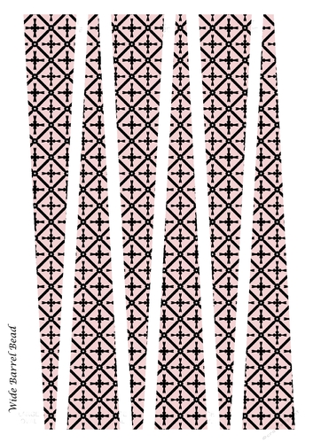 Large Oval Paper Beads Template Design #101