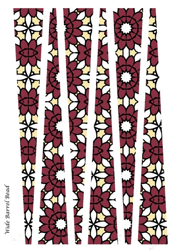 Large Oval Paper Beads Template Design #102