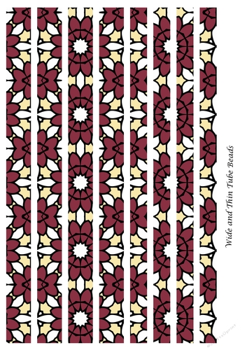 Mixed Tube Paper Beads Template Design #102
