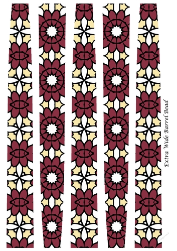 Extra Large Oval Paper Beads Template Design #102