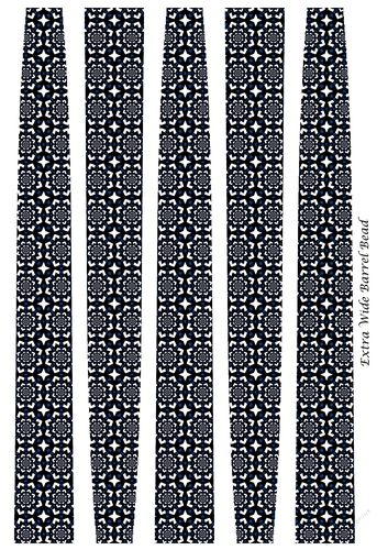 Extra Large Oval Paper Beads Template Design #103