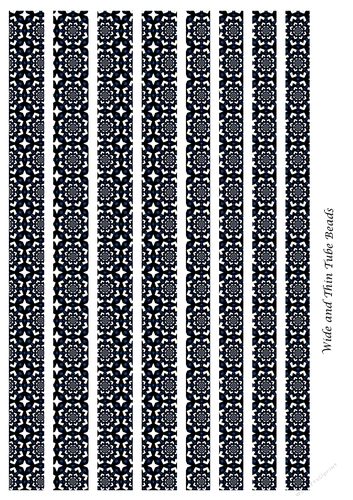 Mixed Tube Paper Beads Template Design #103