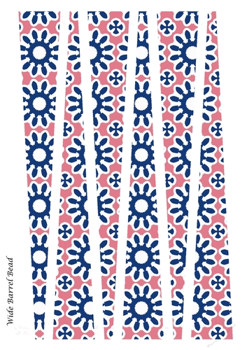Large Oval Paper Beads Template Design #104