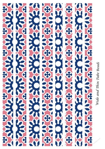 Mixed Tube Paper Beads Template Design #104