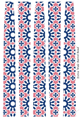 Extra Large Oval Paper Beads Template Design #104