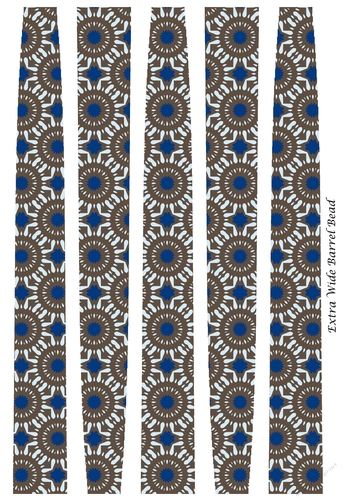 Extra Large Oval Paper Beads Template Design #105