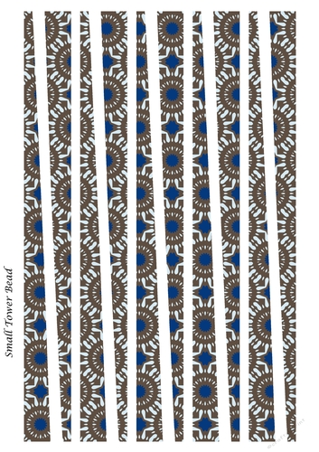 Small Tower Paper Beads Template Design #105