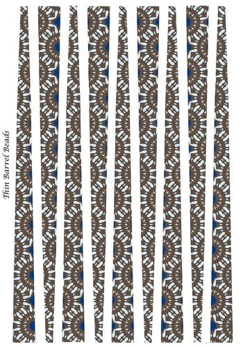 Small Oval Paper Beads Template Design #105