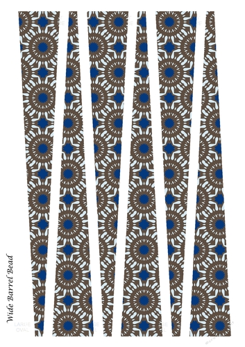 Large Oval Paper Beads Template Design #105