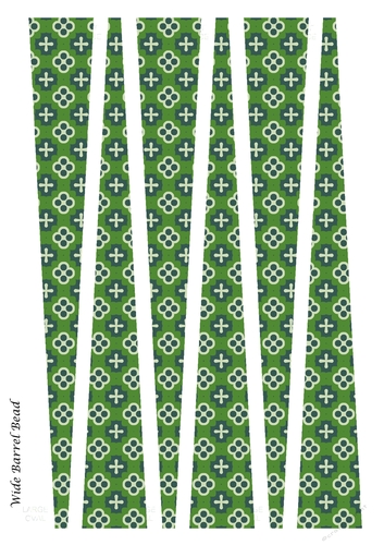 Large Oval Paper Beads Template Design #106