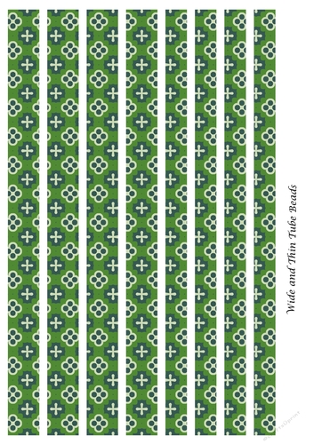 Mixed Tube Paper Beads Template Design #106