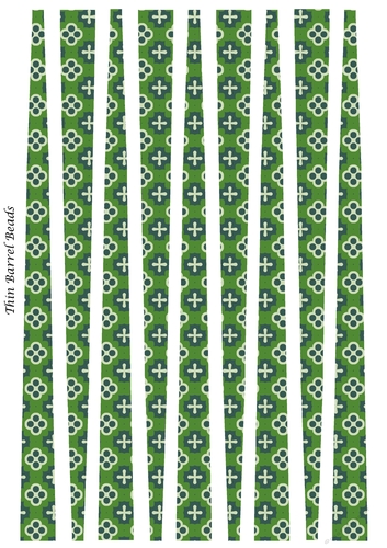 Small Oval Paper Beads Template Design #106