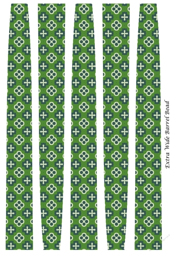 Extra Large Oval Paper Beads Template Design #106