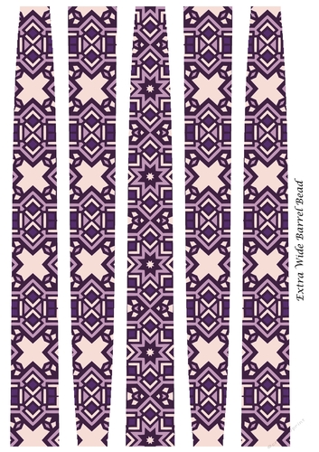 Extra Large Oval Paper Beads Template Design #107