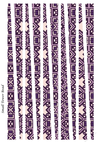 Small Tower Paper Beads Template Design #107
