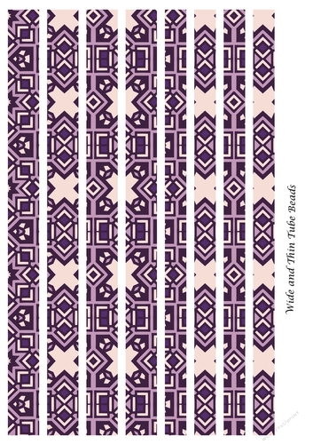Mixed Tube Paper Beads Template Design #107