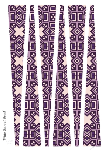 Large Oval Paper Beads Template Design #107