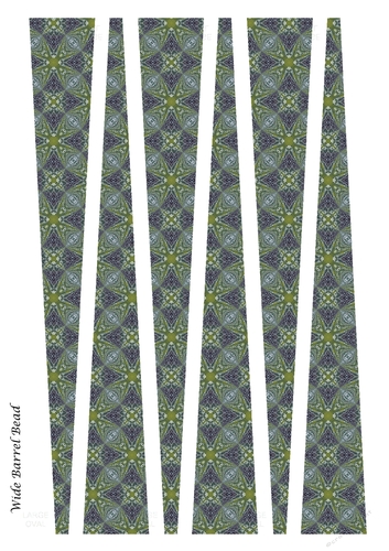 Large Oval Paper Beads Template Design #108