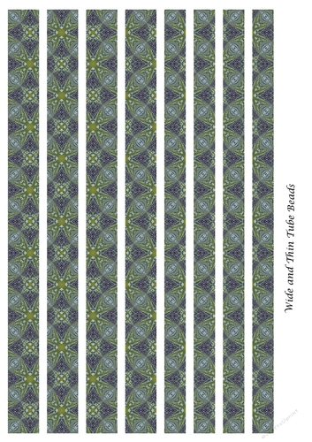 Mixed Tube Paper Beads Template Design #108